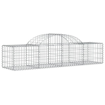 Arched Gabion Baskets 8 pcs 200x50x40/60 cm Galvanised Iron