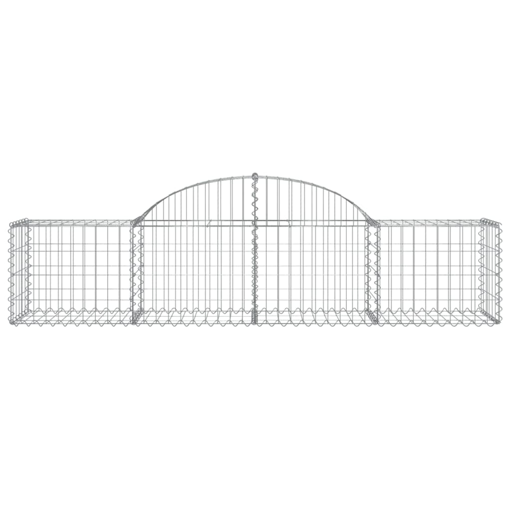 Arched Gabion Baskets 9 pcs 200x50x40/60 cm Galvanised Iron