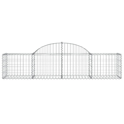 Arched Gabion Baskets 9 pcs 200x50x40/60 cm Galvanised Iron