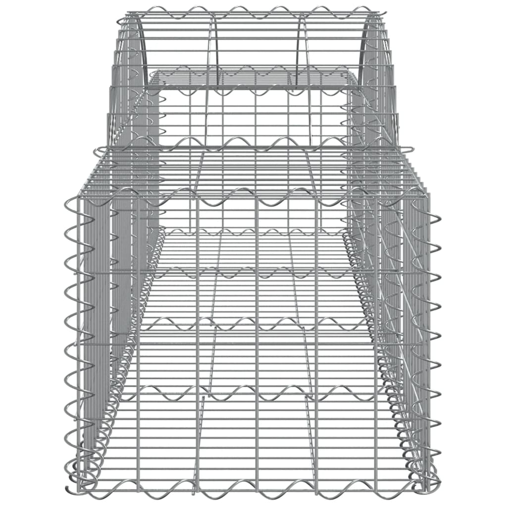 Arched Gabion Baskets 9 pcs 200x50x40/60 cm Galvanised Iron