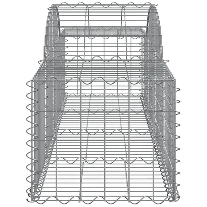 Arched Gabion Baskets 9 pcs 200x50x40/60 cm Galvanised Iron