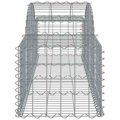 Arched Gabion Baskets 11 pcs 200x50x40/60 cm Galvanised Iron