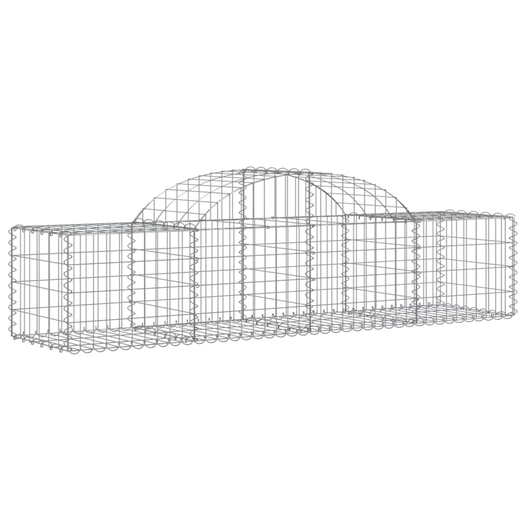 Arched Gabion Baskets 20 pcs 200x50x40/60 cm Galvanised Iron