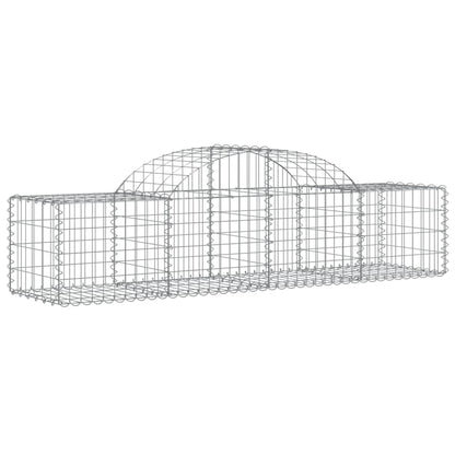 Arched Gabion Baskets 20 pcs 200x50x40/60 cm Galvanised Iron