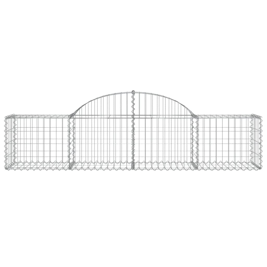 Arched Gabion Baskets 20 pcs 200x50x40/60 cm Galvanised Iron