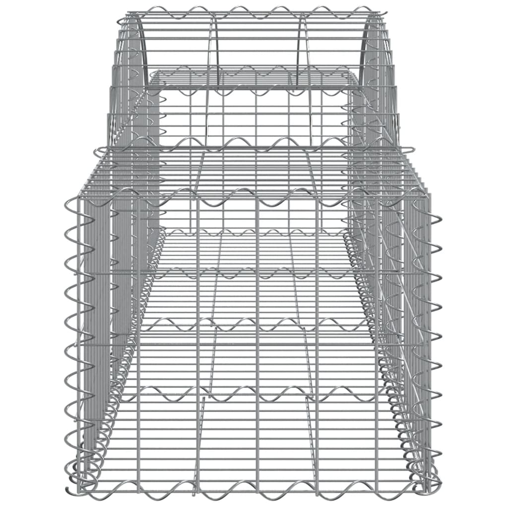 Arched Gabion Baskets 20 pcs 200x50x40/60 cm Galvanised Iron