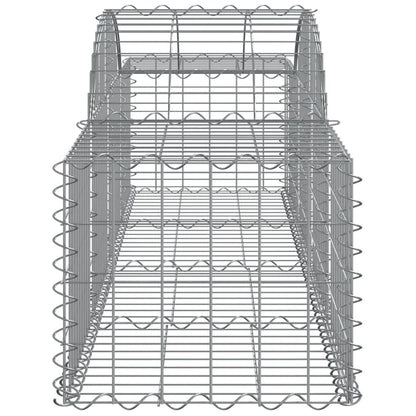 Arched Gabion Baskets 20 pcs 200x50x40/60 cm Galvanised Iron