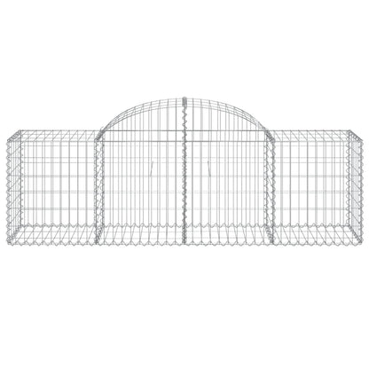 Arched Gabion Baskets 5 pcs 200x50x60/80 cm Galvanised Iron