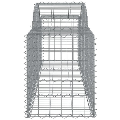 Arched Gabion Baskets 5 pcs 200x50x60/80 cm Galvanised Iron