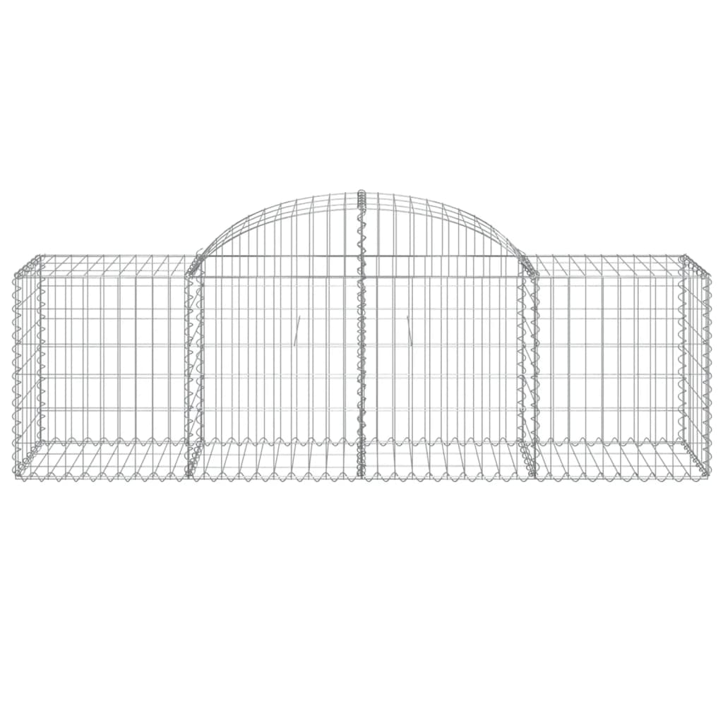 Arched Gabion Baskets 8 pcs 200x50x60/80 cm Galvanised Iron