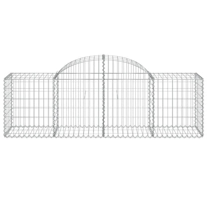 Arched Gabion Baskets 8 pcs 200x50x60/80 cm Galvanised Iron