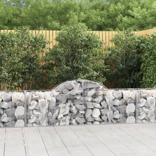 Arched Gabion Baskets 10 pcs 200x50x60/80 cm Galvanised Iron