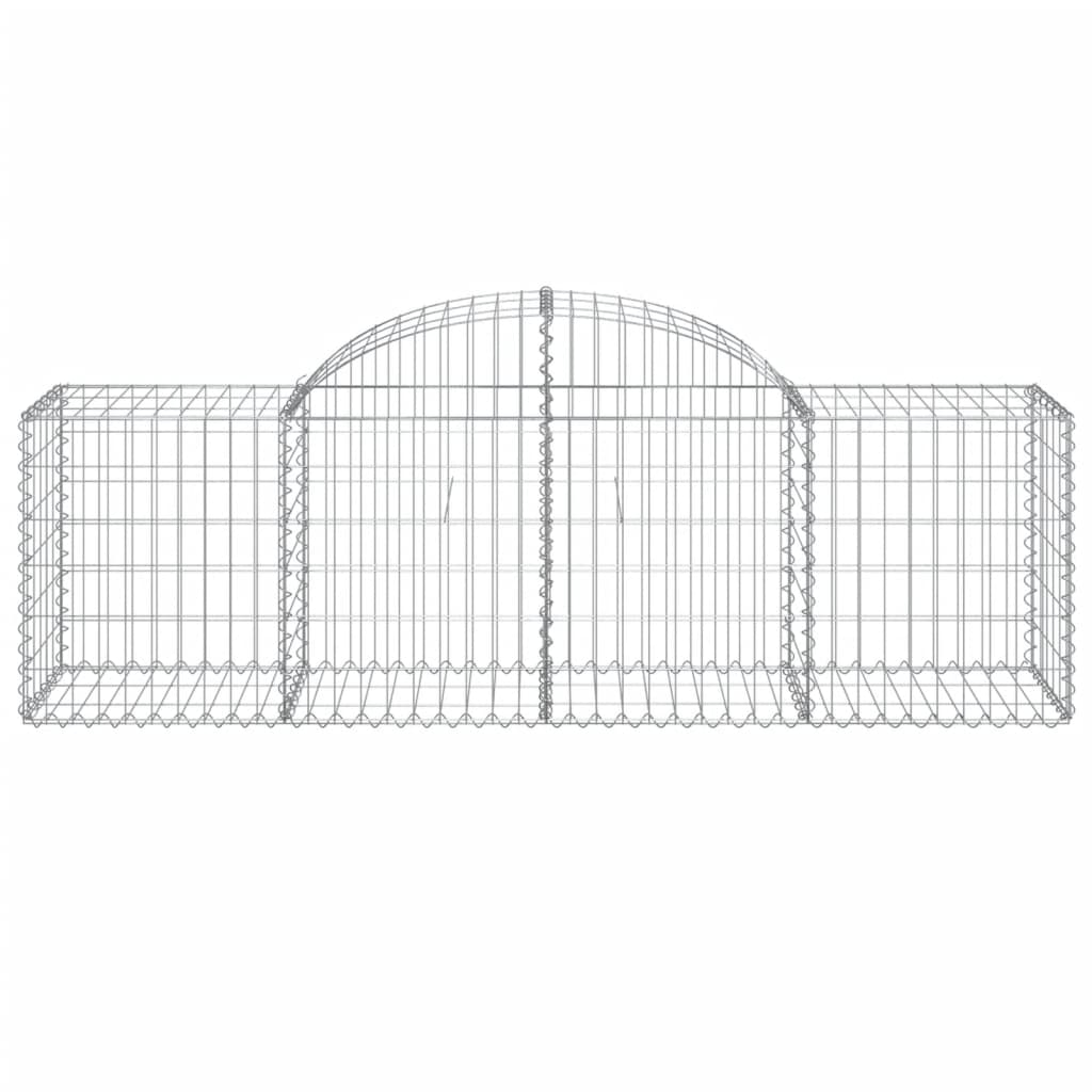 Arched Gabion Baskets 12 pcs 200x50x60/80 cm Galvanised Iron