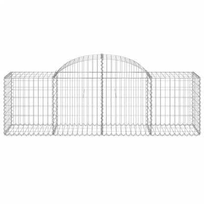 Arched Gabion Baskets 12 pcs 200x50x60/80 cm Galvanised Iron