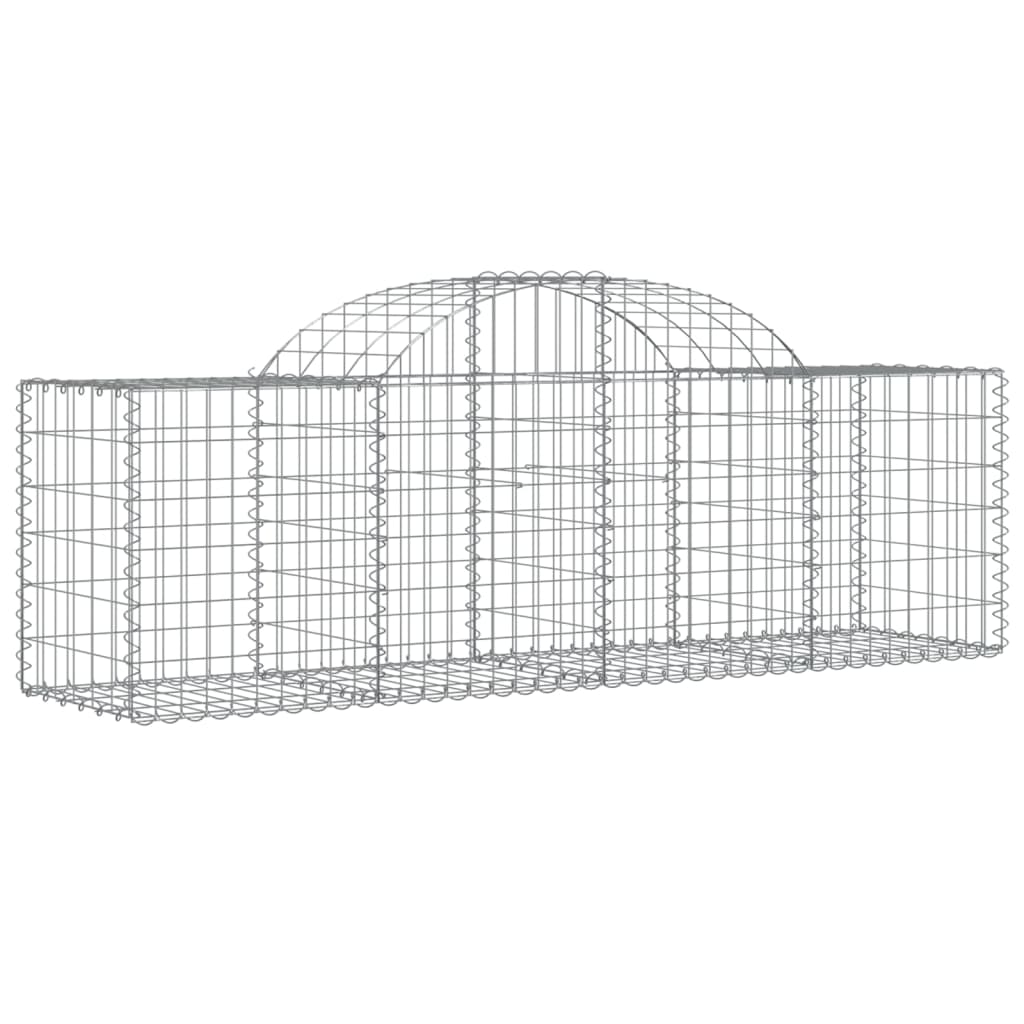 Arched Gabion Baskets 25 pcs 200x50x60/80 cm Galvanised Iron