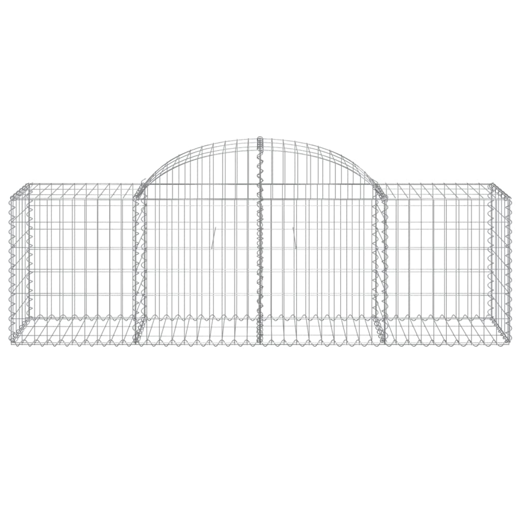 Arched Gabion Baskets 25 pcs 200x50x60/80 cm Galvanised Iron