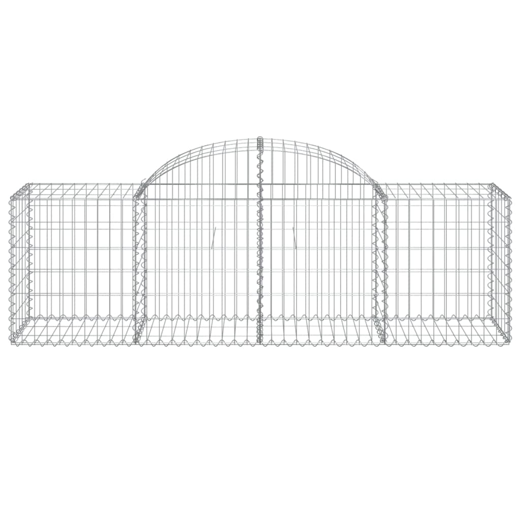 Arched Gabion Baskets 30 pcs 200x50x60/80 cm Galvanised Iron