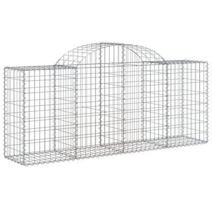 Arched Gabion Baskets 3 pcs 200x50x80/100 cm Galvanised Iron