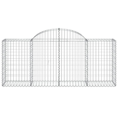 Arched Gabion Baskets 3 pcs 200x50x80/100 cm Galvanised Iron