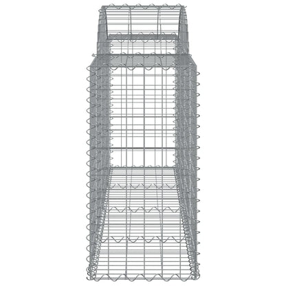 Arched Gabion Baskets 3 pcs 200x50x80/100 cm Galvanised Iron