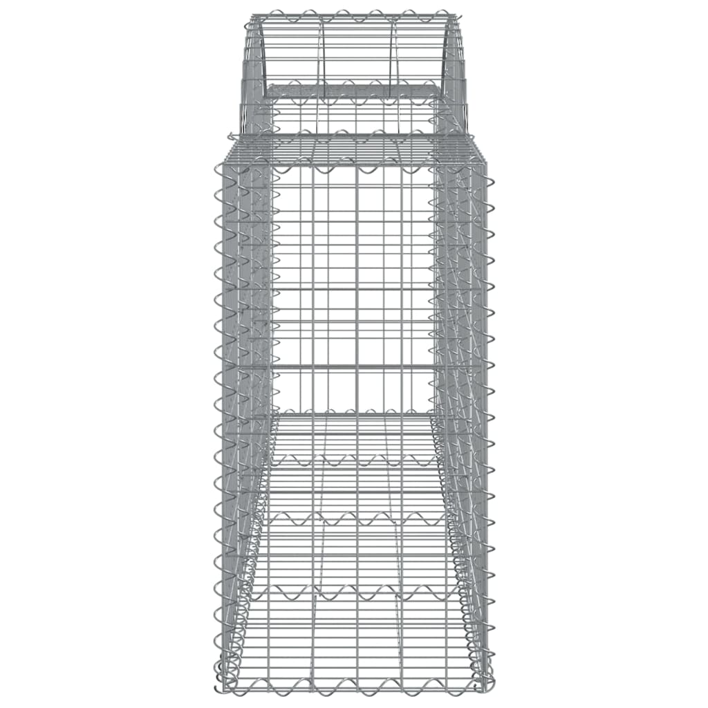 Arched Gabion Baskets 4 pcs 200x50x80/100 cm Galvanised Iron