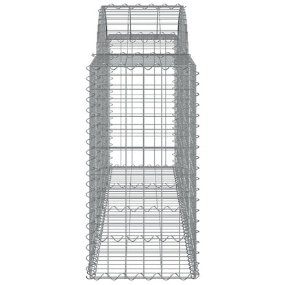 Arched Gabion Baskets 12 pcs 200x50x80/100 cm Galvanised Iron