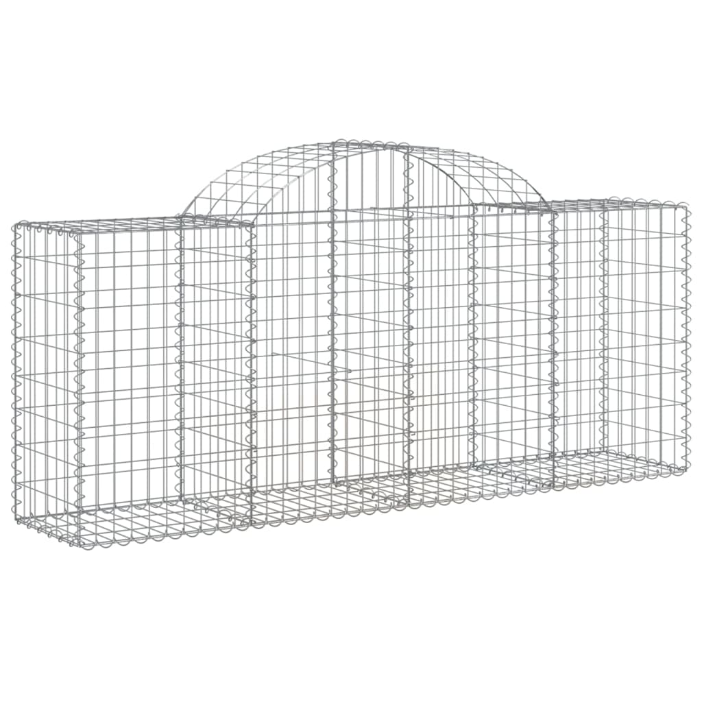 Arched Gabion Baskets 13 pcs 200x50x80/100 cm Galvanised Iron