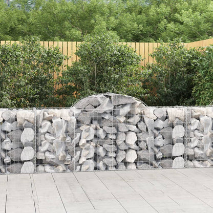 Arched Gabion Baskets 13 pcs 200x50x80/100 cm Galvanised Iron