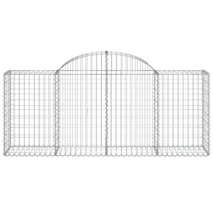 Arched Gabion Baskets 14 pcs 200x50x80/100 cm Galvanised Iron