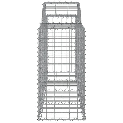Arched Gabion Baskets 14 pcs 200x50x80/100 cm Galvanised Iron