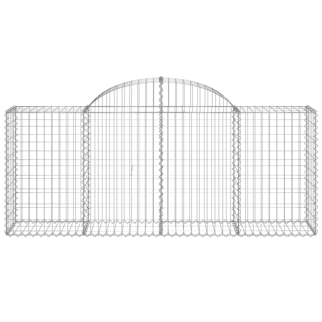 Arched Gabion Baskets 50 pcs 200x50x80/100 cm Galvanised Iron