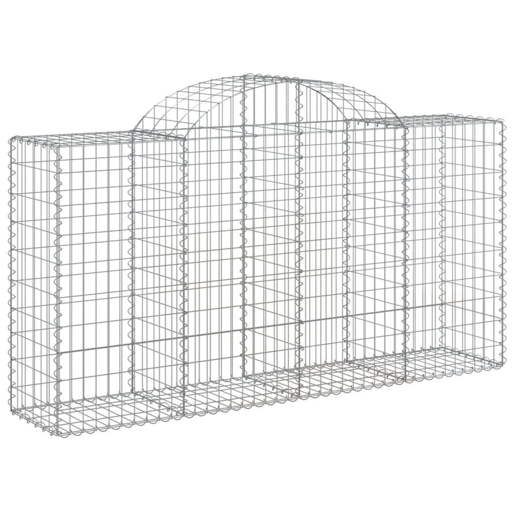 Arched Gabion Baskets 10 pcs 200x50x100/120 cm Galvanised Iron