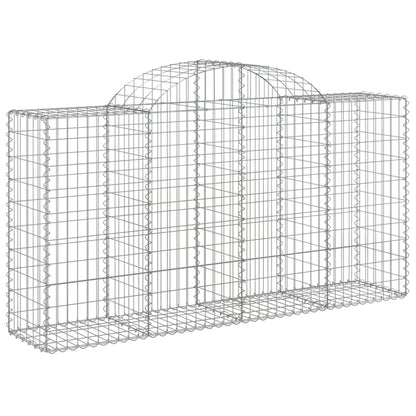 Arched Gabion Baskets 10 pcs 200x50x100/120 cm Galvanised Iron