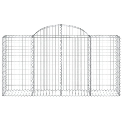 Arched Gabion Baskets 10 pcs 200x50x100/120 cm Galvanised Iron