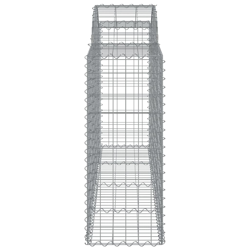 Arched Gabion Baskets 10 pcs 200x50x100/120 cm Galvanised Iron