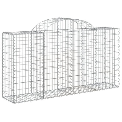 Arched Gabion Baskets 13 pcs 200x50x100/120 cm Galvanised Iron