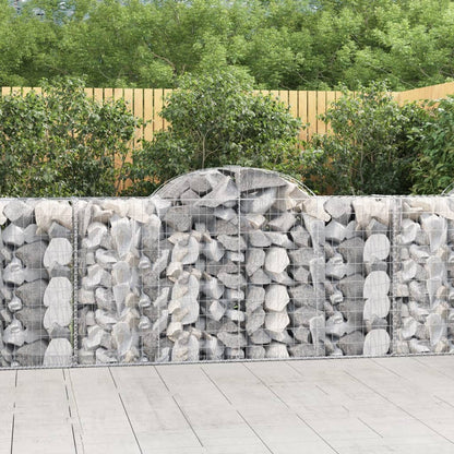 Arched Gabion Baskets 13 pcs 200x50x100/120 cm Galvanised Iron