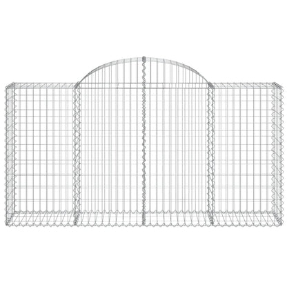 Arched Gabion Baskets 20 pcs 200x50x100/120 cm Galvanised Iron