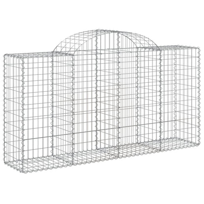 Arched Gabion Baskets 50 pcs 200x50x100/120 cm Galvanised Iron