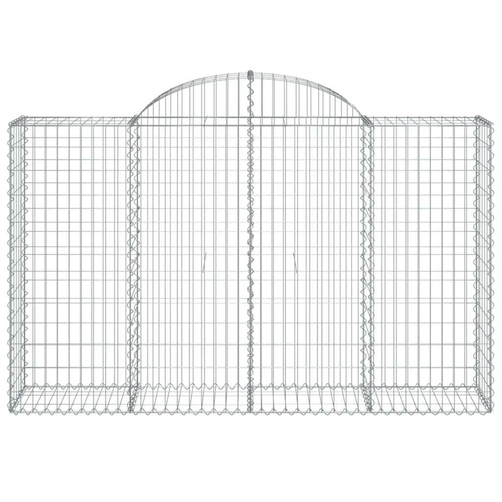 Arched Gabion Baskets 3 pcs 200x50x120/140 cm Galvanised Iron