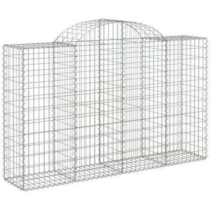 Arched Gabion Baskets 6 pcs 200x50x120/140 cm Galvanised Iron