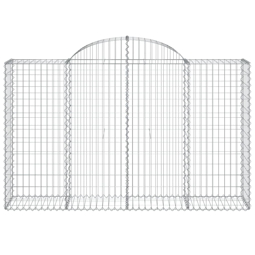 Arched Gabion Baskets 6 pcs 200x50x120/140 cm Galvanised Iron