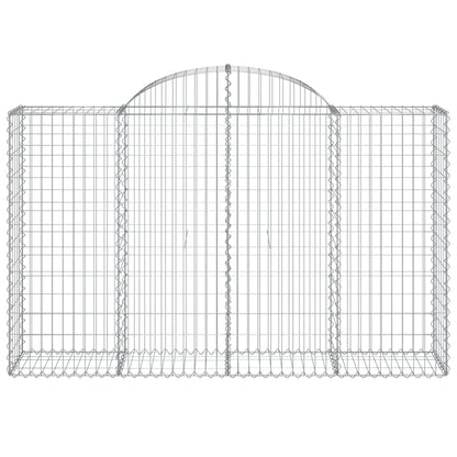 Arched Gabion Baskets 6 pcs 200x50x120/140 cm Galvanised Iron