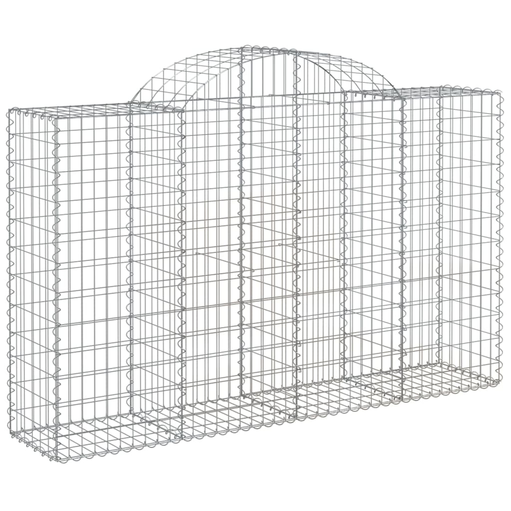 Arched Gabion Baskets 20 pcs 200x50x120/140 cm Galvanised Iron