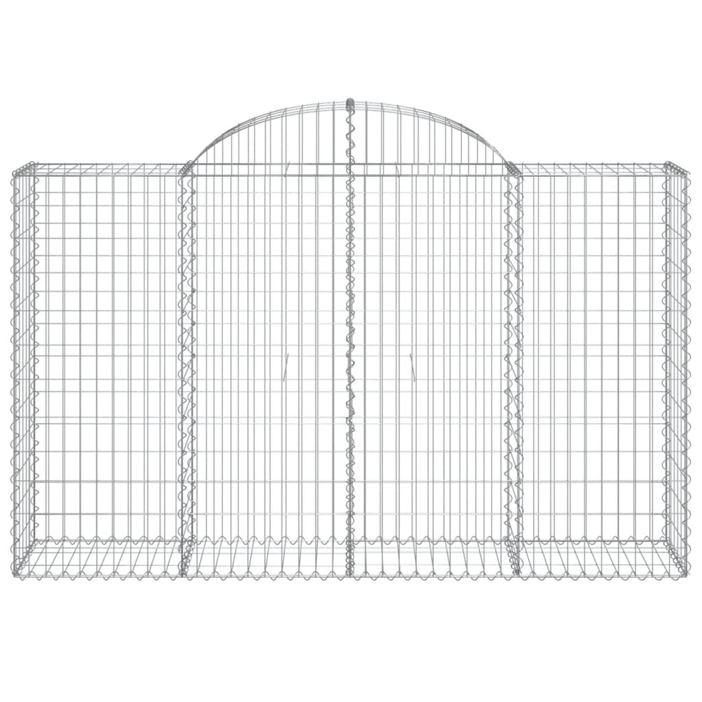 Arched Gabion Baskets 20 pcs 200x50x120/140 cm Galvanised Iron