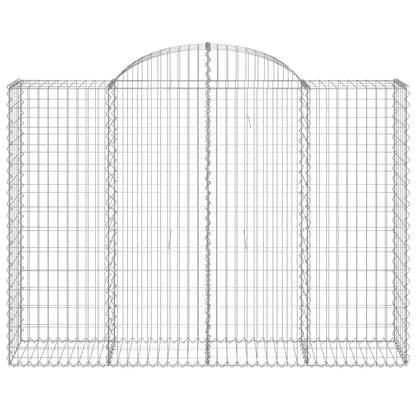 Arched Gabion Baskets 3 pcs 200x50x140/160 cm Galvanised Iron