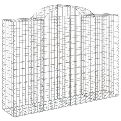 Arched Gabion Baskets 5 pcs 200x50x140/160 cm Galvanised Iron