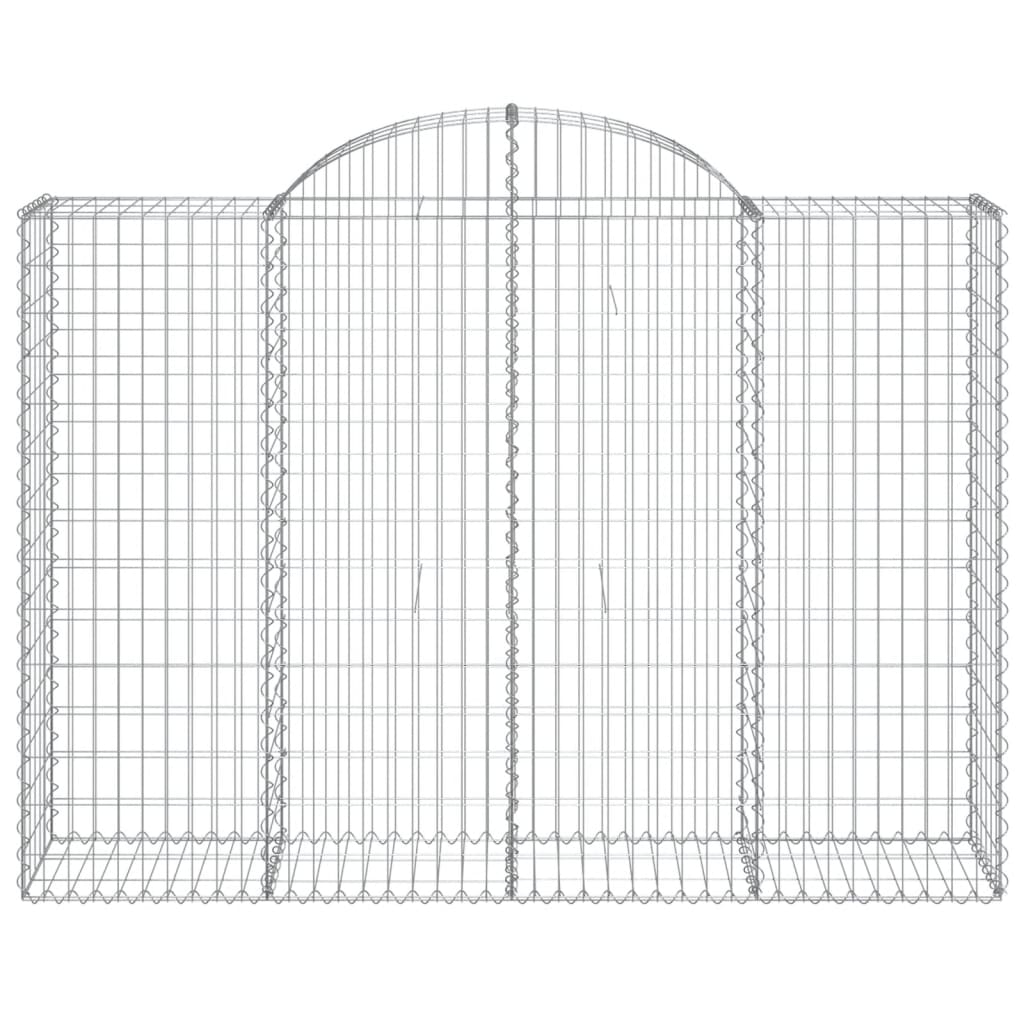 Arched Gabion Baskets 5 pcs 200x50x140/160 cm Galvanised Iron