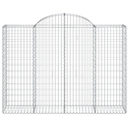 Arched Gabion Baskets 5 pcs 200x50x140/160 cm Galvanised Iron