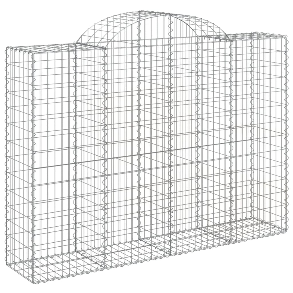 Arched Gabion Baskets 12 pcs 200x50x140/160 cm Galvanised Iron